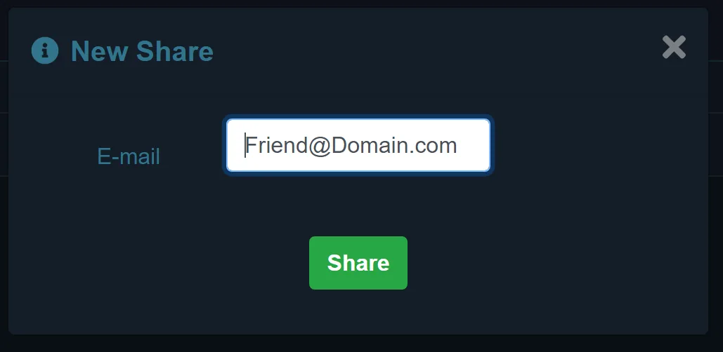 Informa el correo electrónico de quien va a recibir el acceso y confirma.