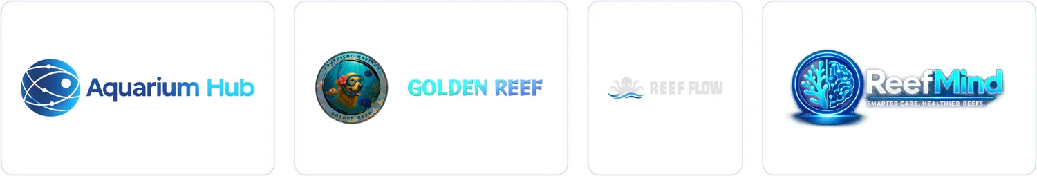 Los socios homologados actuales: Aquarium Hub, Golden Reef, ReefFlow y ReefMind.