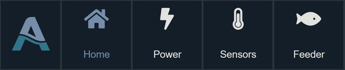 Il menu di Aquarino Controller.