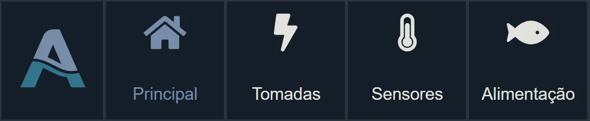 O menu do Aquarino Controller.